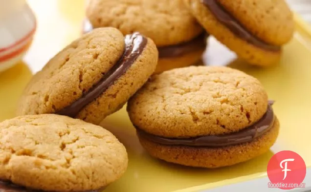 Biscoitos Sanduíche De Manteiga De Amendoim Avelã