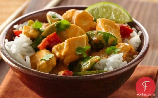 Frango De Coco Com Curry Vermelho Tailandês