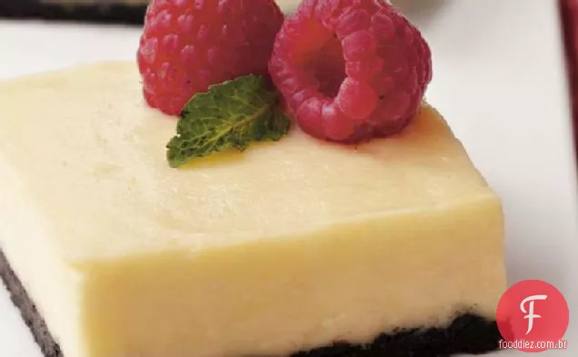 Barras De Cheesecake De Chocolate Branco