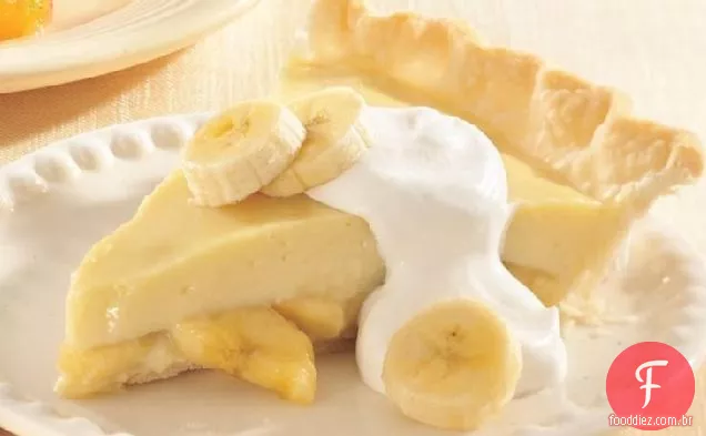 Torta De Pudim De Creme De Banana