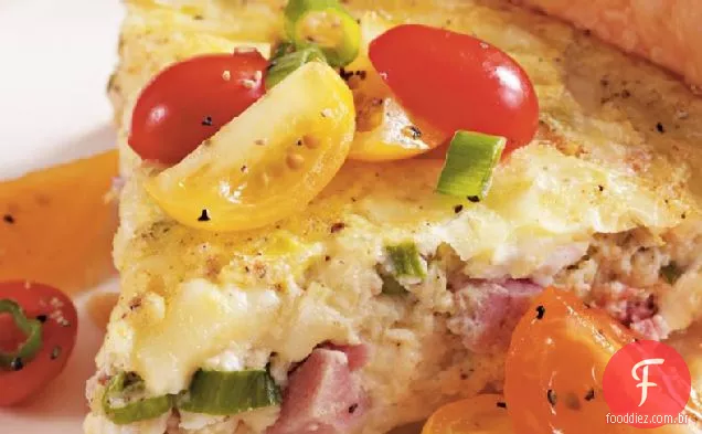Presunto de fogão lento e quiche Suíço