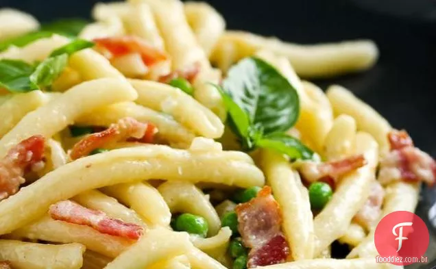 Receita De Macarrão, Bacon E Ervilhas