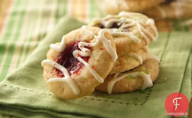 Framboesa Thumbprint Cookies