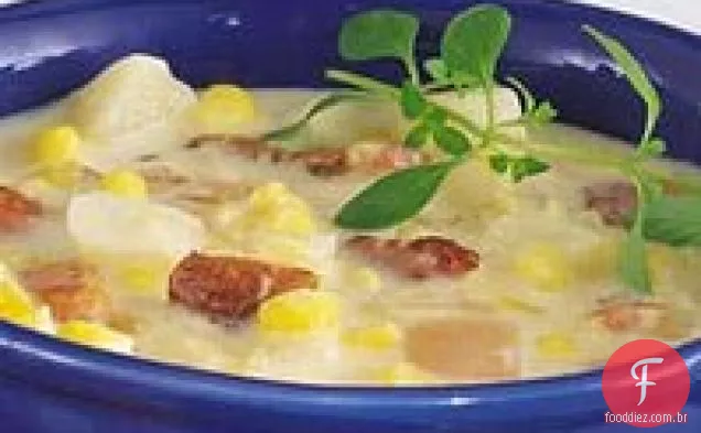 Batata e sopa de milho Duplo