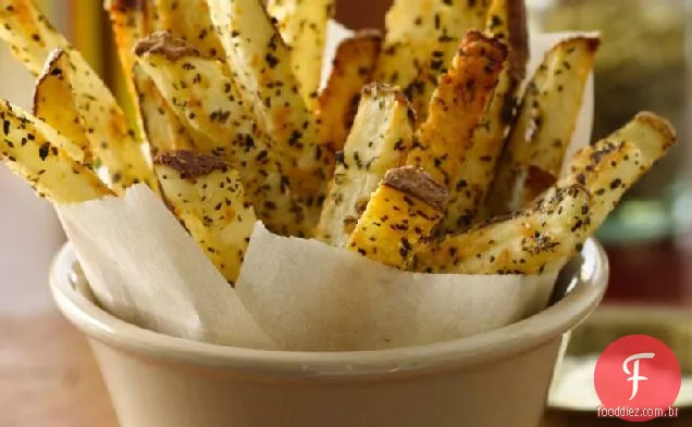 Batatas Fritas Assadas Com Manjericão