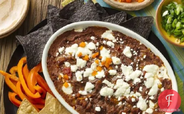 Cheesy Refried Black Bean Dip