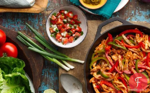 Churrasco frango Fajitas