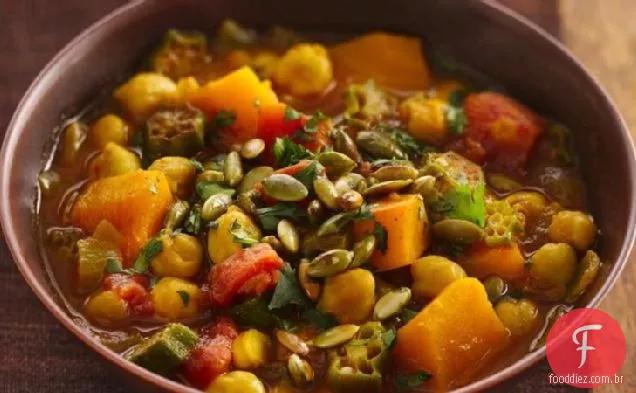 Guisado de abóbora e ervilha africano