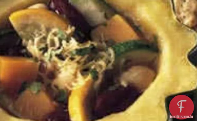 Sopa de abóbora e feijão