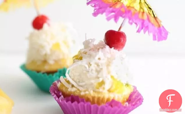 Piña Colada Sorvete Cupcakes