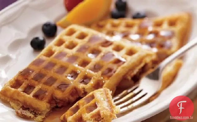 Waffles De Leite Coalhado Com Bacon