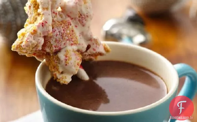 Chocolate quente com hortelã-pimenta Muddy Buddies Marshmallow morde
