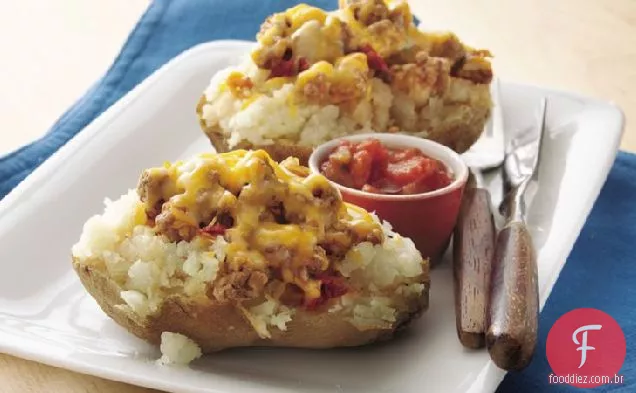 Tex-Mex Beef-Topped Potatoes
