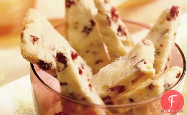 Ginger-Cranberry Shortbread Wedges