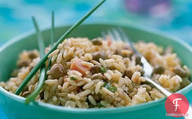 Ervilhas de arroz e pombo