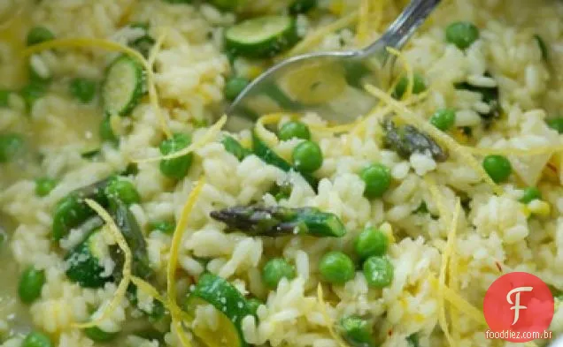 Risoto Com Ervilhas Frescas E Espargos