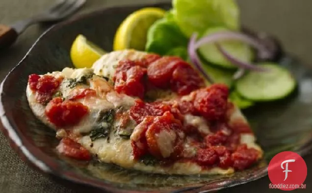 Filetes De Manjericão De Tomate Tilápia