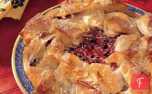 Blueberry-Framboesa Phyllo Croustade