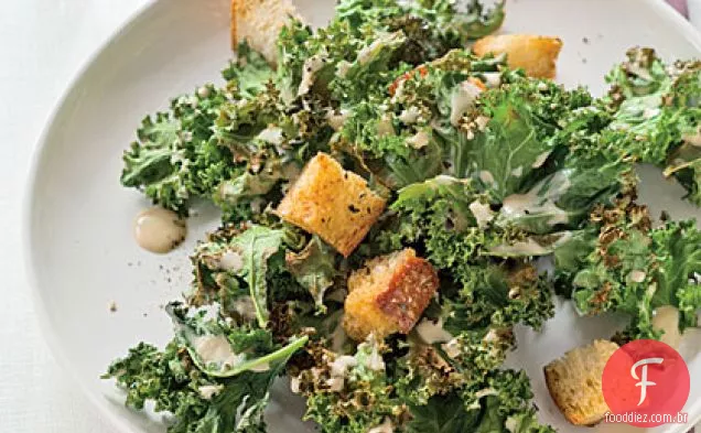 Salada Caesar De Couve Grelhada