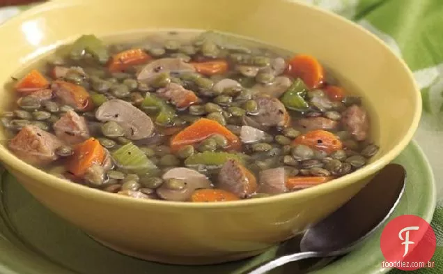 Lentilha-Salsicha-Sopa De Legumes