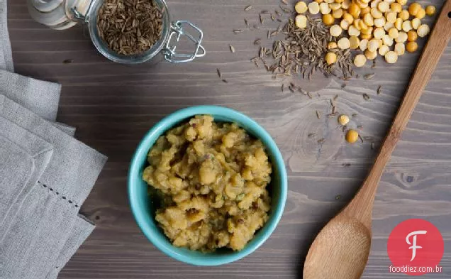 Daal De Ervilha Rachada Temperada Com Limão E Gengibre