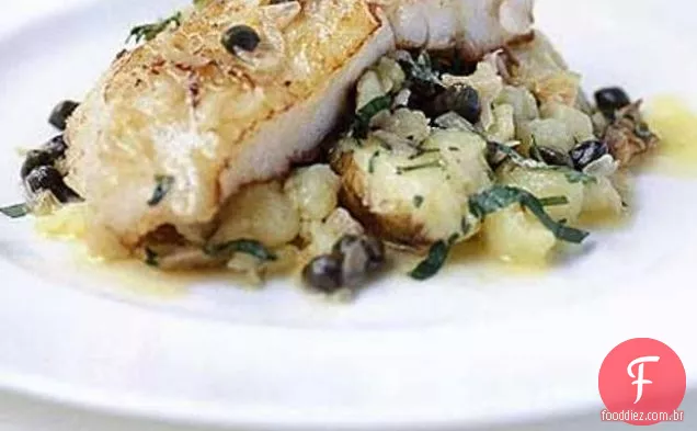 Alabote Com Alcaparra Beurre Blanc & Esmagado Jersey Royals