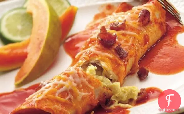 Enchiladas de Bacon e ovo