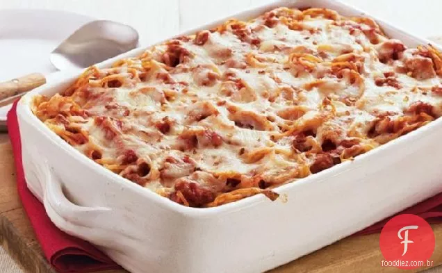 Espaguete Assado Com Pizza