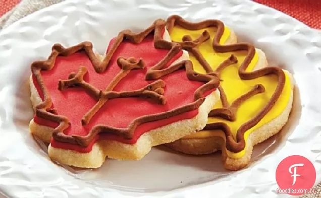 Biscoitos De Folha De Amêndoa Gelada