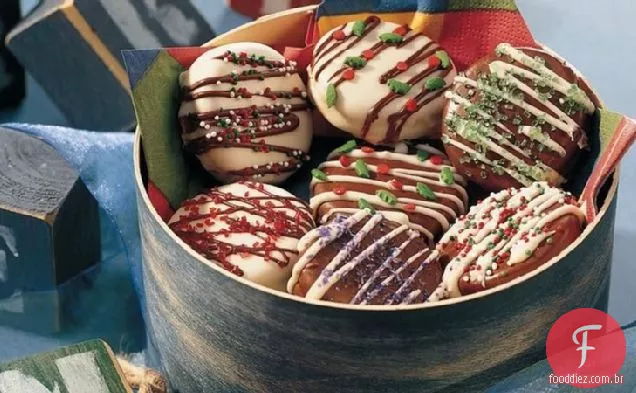 Biscoitos Sanduíche De Chocolate Duplo Fosco