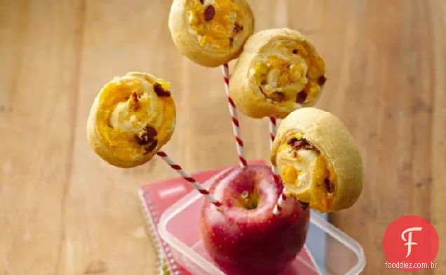 Bacon brega e queijo Pinwheel Snacks