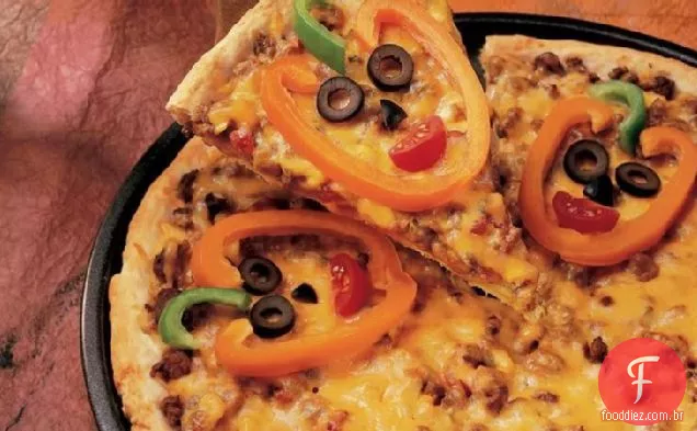 Jack-O ' - Lantern Pizza