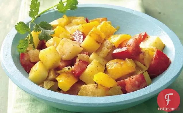 Salada de batata grelhada com vinagrete Chile