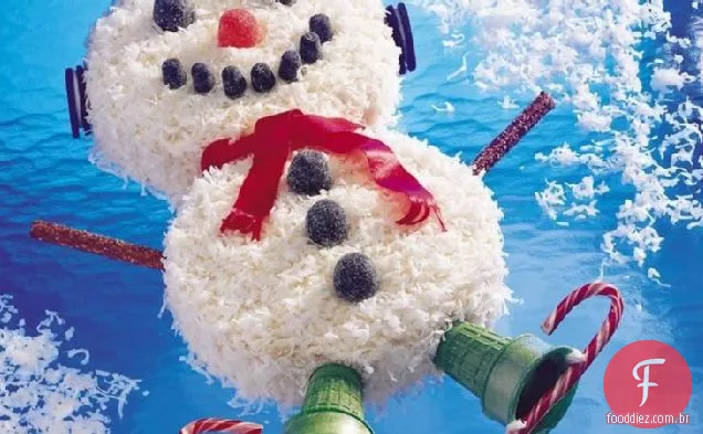 Bolo De Coco Do Boneco De Neve