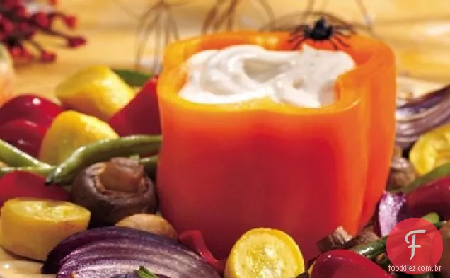 Legumes assados com molho Aïoli picante