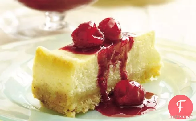 Cheesecake De Gemada Com Cobertura De Framboesa