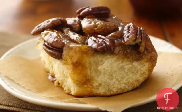 Caramel-Pecan Sticky Rolls (mais leve )