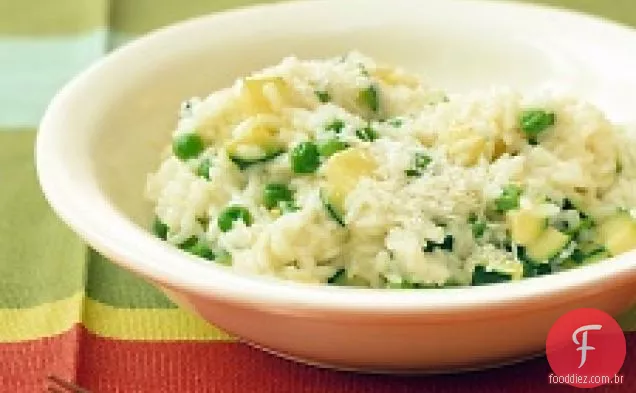 Risoto De Primavera Com Ervilhas E Abobrinha