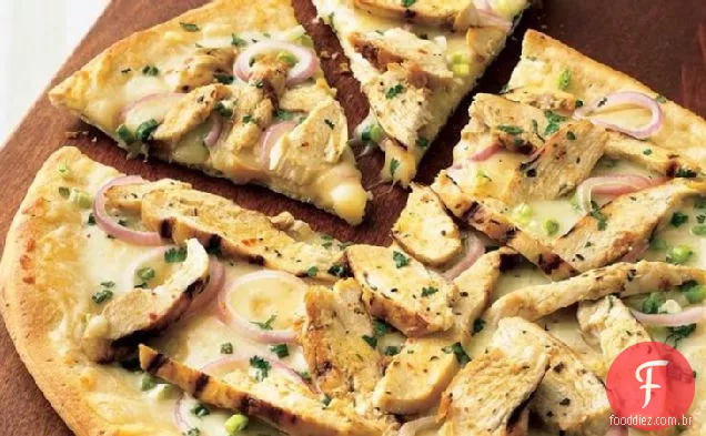Pizza De Frango Laranja Quente E Picante Grelhada