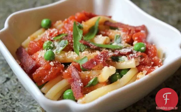 Receita De Macarrão Com Bacon E Ervilhas