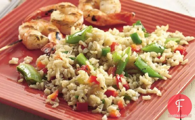 Bulgur Pilaf com vagens de ervilha