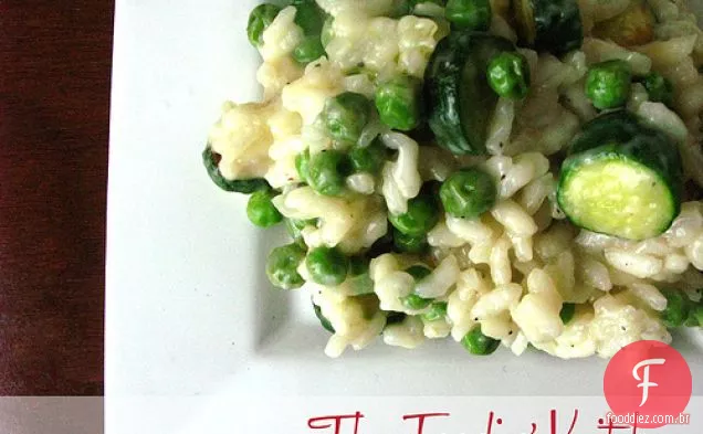 Risoto De Primavera Com Zucchinis E Ervilhas