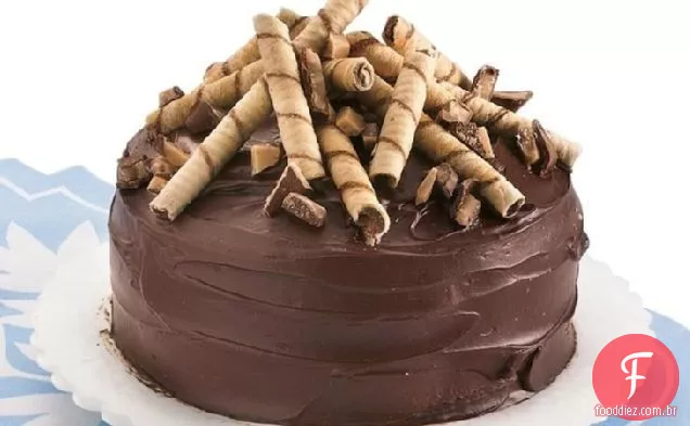 Torta de manteiga de caramelo com cobertura de Ganache de Chocolate