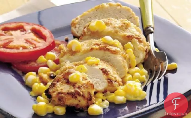 Ranch Forno-Frango Frito com sabor quente de milho