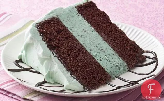 Bolo De Sorvete De Menta E Chocolate