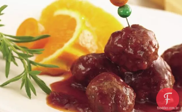 Almôndegas Fáceis Do Assado Do Cranberry Do Lento-Fogão