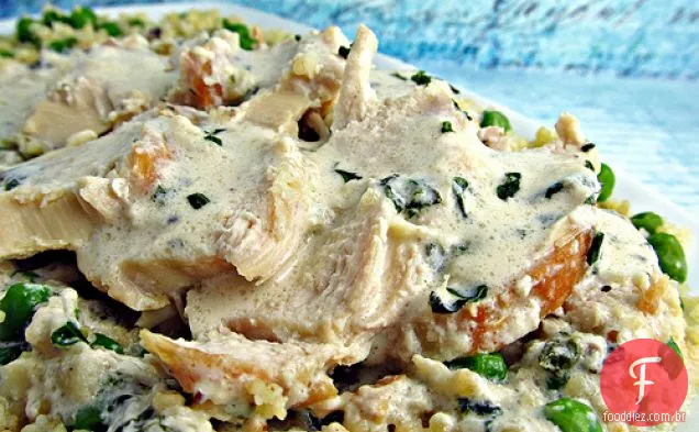 Frango Estragão Com Cuscuz De Ervilha Doce