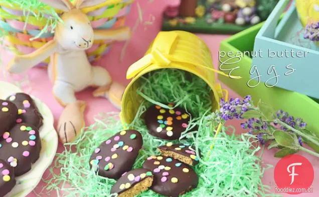 Ovos De Manteiga De Amendoim Cobertos Com Chocolate Sem Assar
