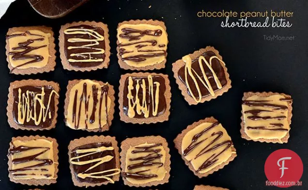 Chocolate Manteiga De Amendoim Shortbread Bites