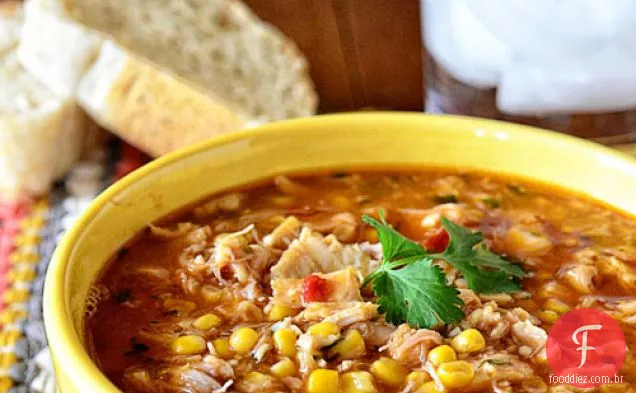 Sopa de frango para churrasco